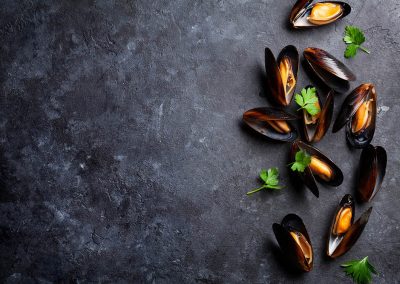 Mussels and parsley